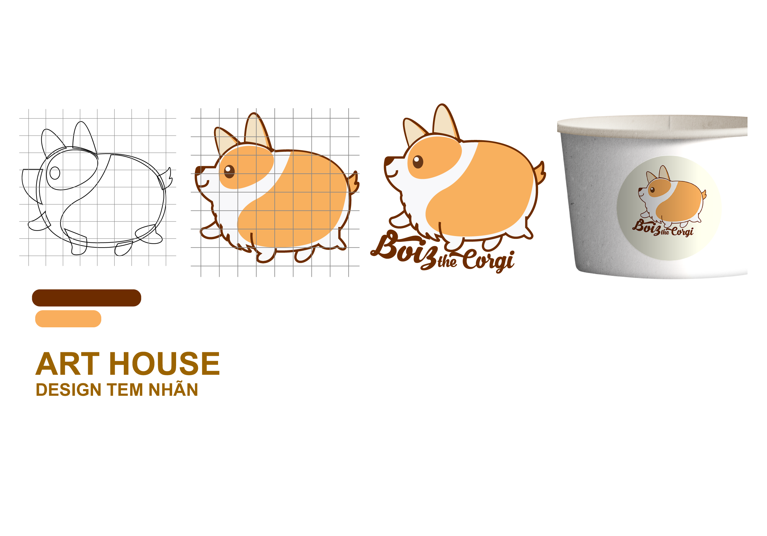 Mẫu tem nhãn sản phẩm cực chất miễn phí - Art House